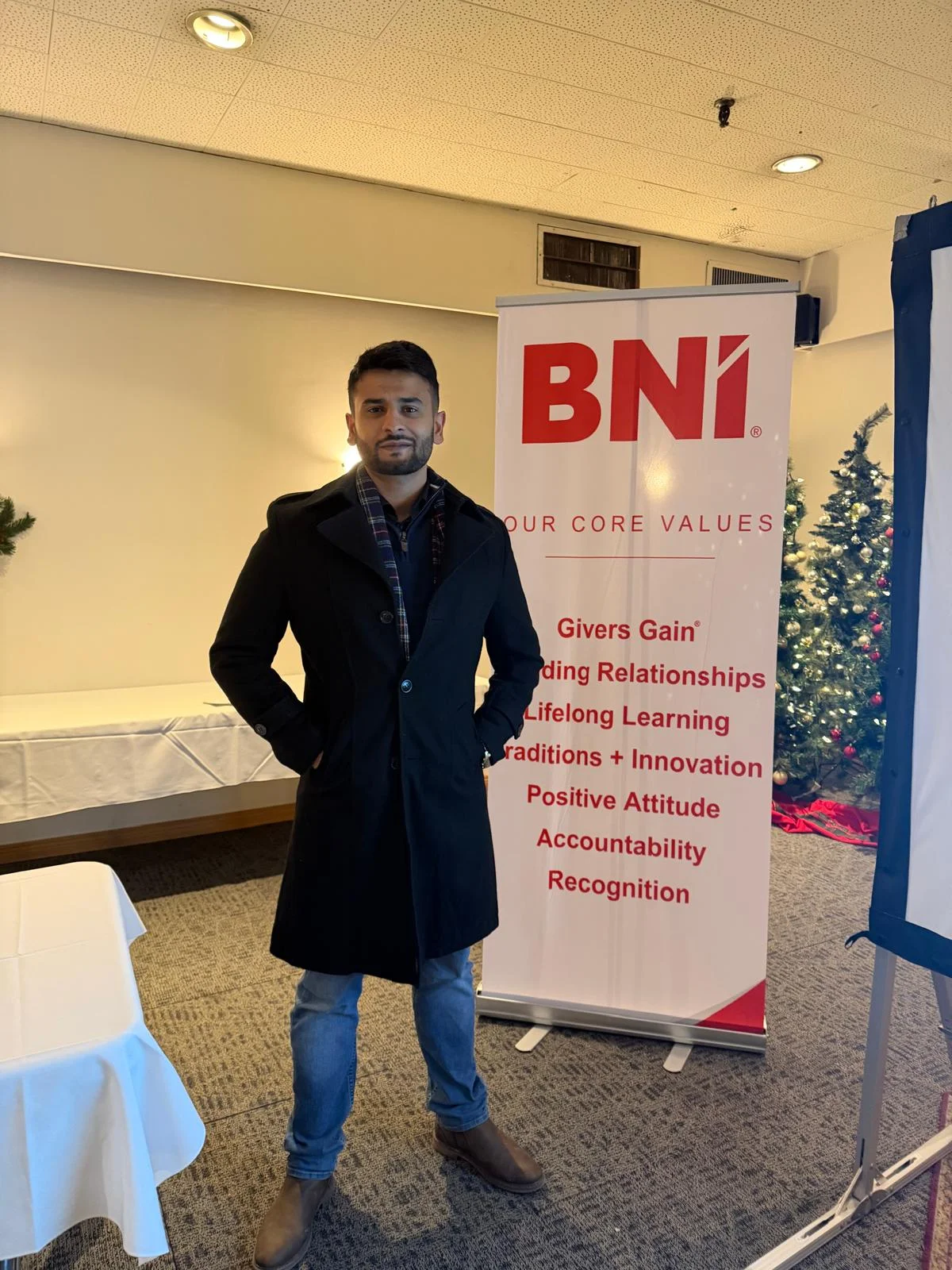 NH Consultants founder at a BNI networking event in Winnipeg